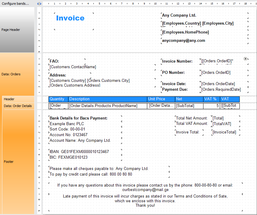 Invoice report template Invoice report template